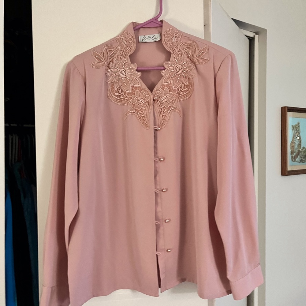 Women’s pink blouse size 16